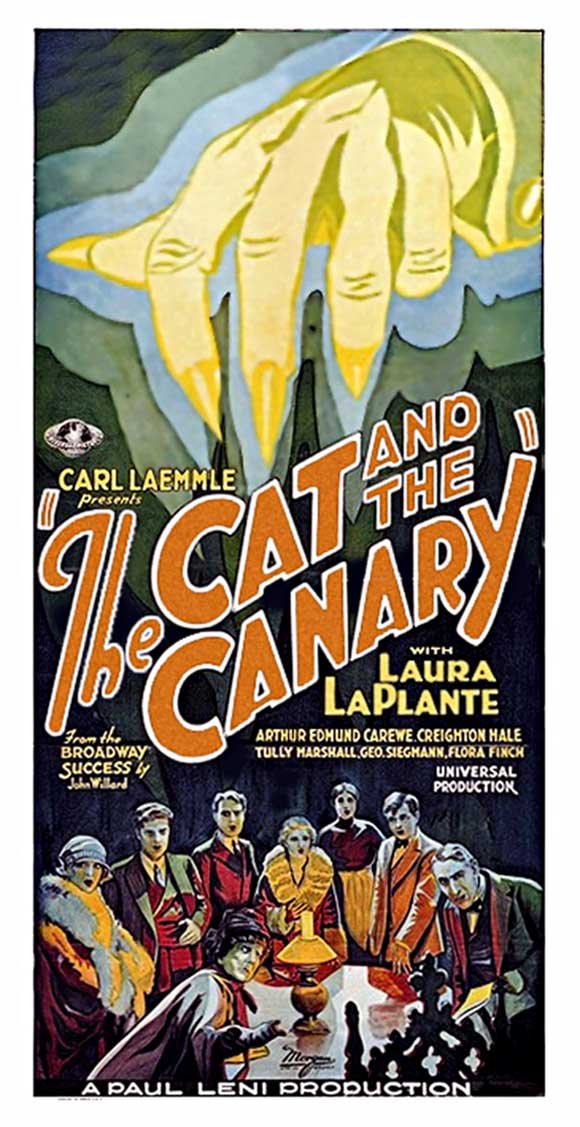'The Cat and the Canary' movie poster print showcasing classic cinema artwork.