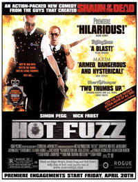 Hot Fuzz Movie Poster Print featuring dynamic design and vibrant colors.
