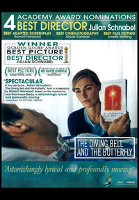 Diving Bell and the Butterfly Movie Poster Print showcasing the film's unique story.