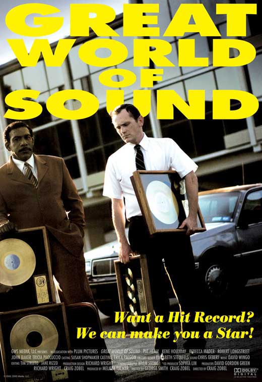 Great World of Sound Movie Poster Print featuring vibrant colors and cinematic design.