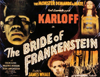 The Bride of Frankenstein Movie Poster Print showcasing a classic horror character.