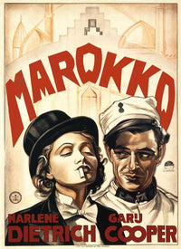 Morocco movie poster print featuring classic film artwork