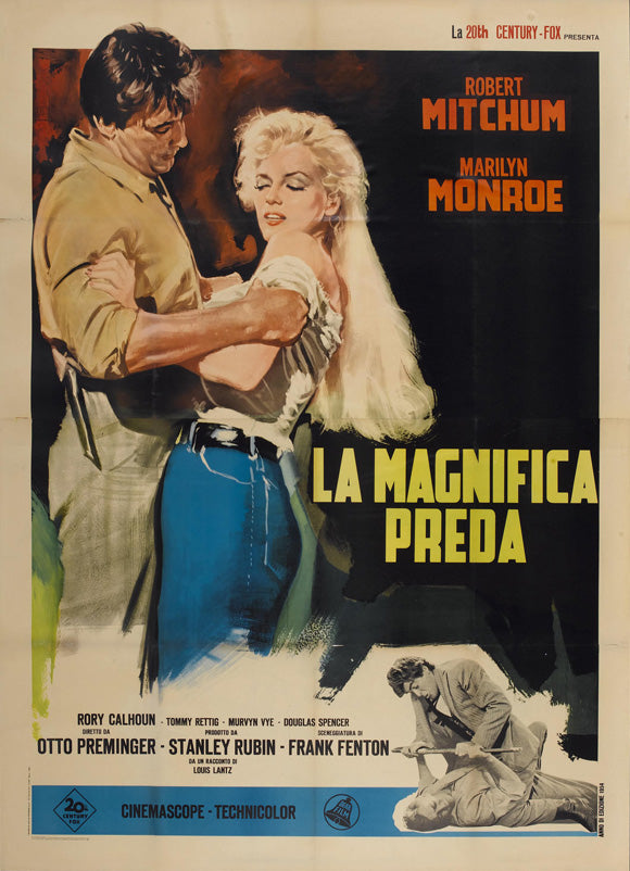 River of No Return Movie Poster Print featuring classic film imagery.