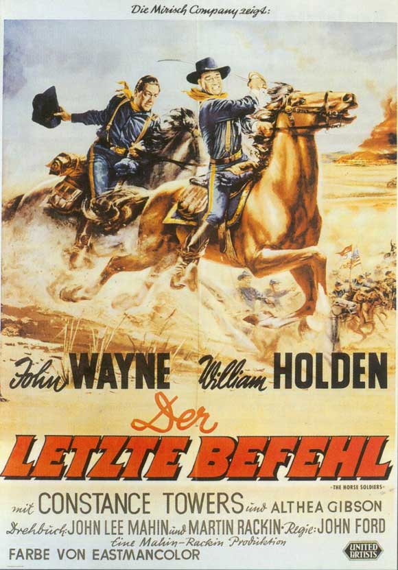 The Horse Soldiers movie poster print showcasing a classic film scene.