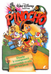 Pinocchio Movie Poster Print featuring the beloved Disney character.