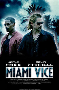 Miami Vice Movie Poster Print showcasing iconic 1980s style.