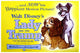 Lady and the Tramp Movie Poster Print featuring beloved Disney characters.