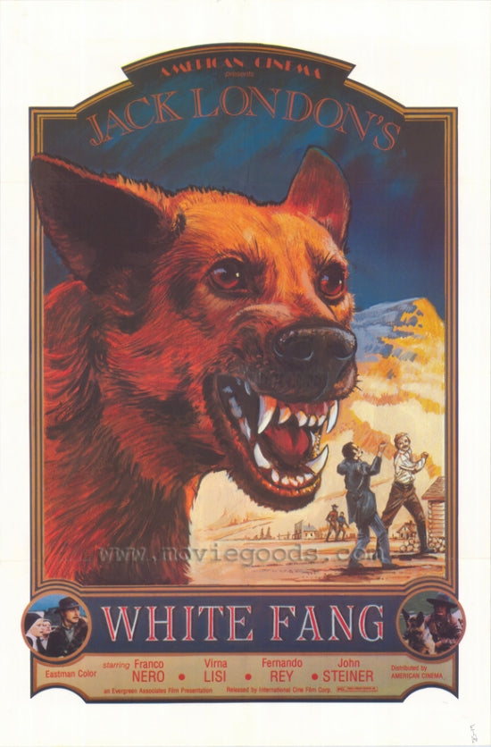 White Fang Movie Poster Print showcasing adventure and wilderness.