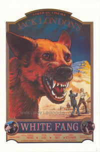 White Fang Movie Poster Print showcasing adventure and wilderness.
