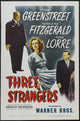 Three Strangers Movie Poster Print showcasing classic film art.