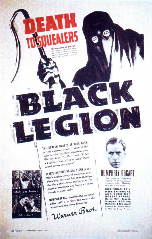 Black Legion Movie Poster Print showcasing classic cinema artwork.