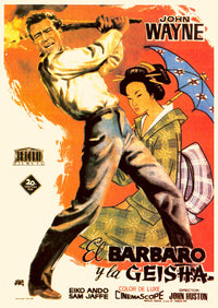 The Barbarian and the Geisha Movie Poster Print showcasing cinematic art.