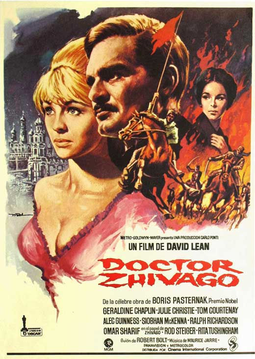 Doctor Zhivago Movie Poster Print featuring iconic film imagery.