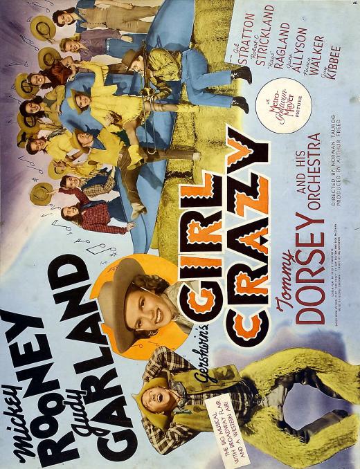 Girl Crazy movie poster print featuring vibrant colors and classic film art.