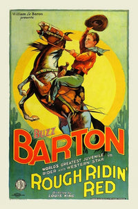 Rough Ridin' Red Movie Poster Print showcasing vintage film art.