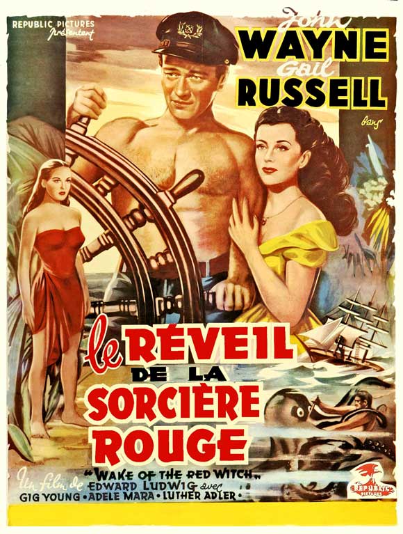 Wake of the Red Witch Movie Poster Print, classic film artwork