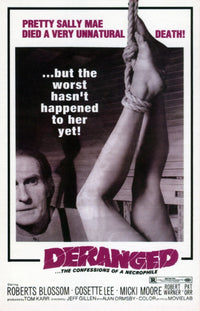 Deranged Movie Poster Print showcasing classic horror art.