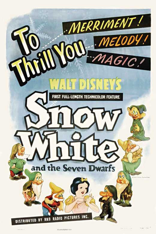 Snow White and the Seven Dwarfs Movie Poster Print (11x17)