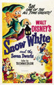 Snow White and the Seven Dwarfs Movie Poster Print featuring Disney characters.
