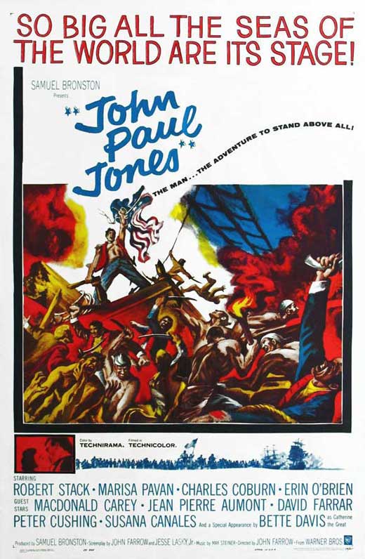 John Paul Jones Movie Poster Print depicting a historical naval hero.