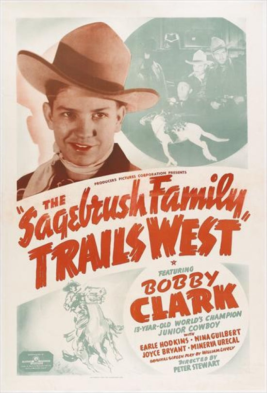 The Sagebrush Family Trails West Movie Poster showcasing Wild West adventure.