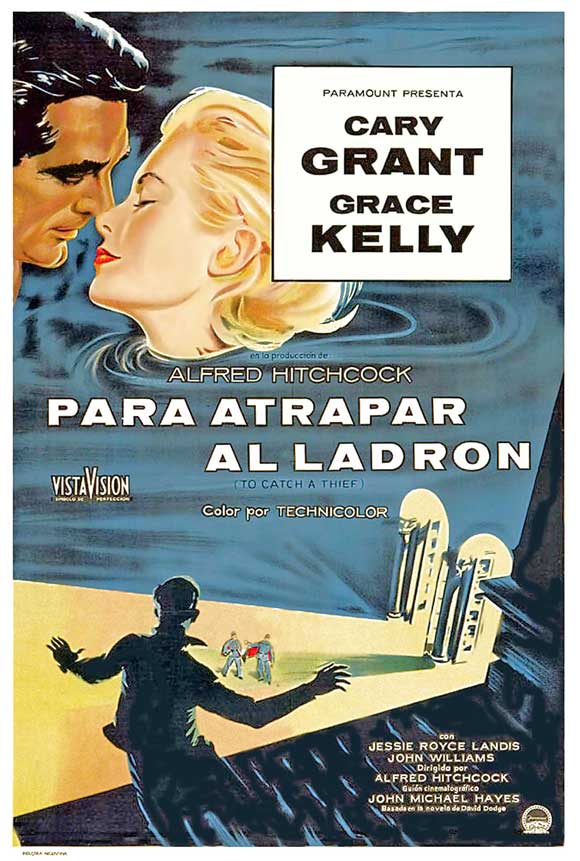 To Catch a Thief Movie Poster Print featuring classic Hitchcock film artwork.