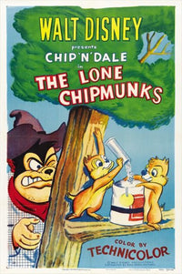 Walt Disney's The Lone Chipmunks Movie Poster Print featuring colorful characters.