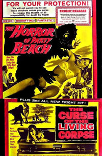 Horror of Party Beach Movie Poster Print featuring classic horror imagery.
