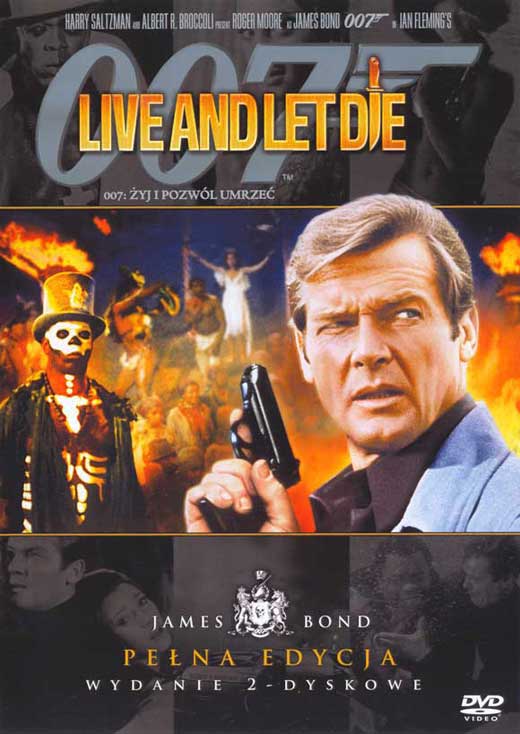 Live and Let Die movie poster print featuring iconic film design.