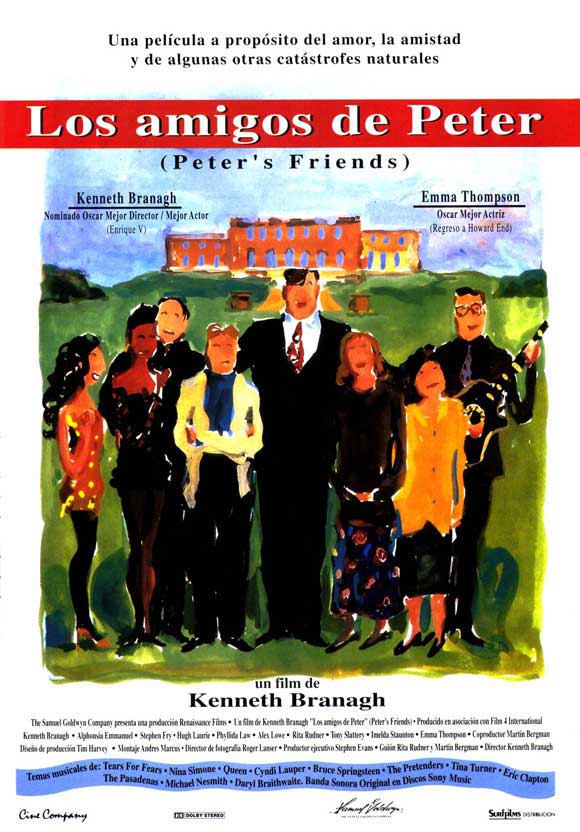 Peter's Friends Movie Poster Print showcasing vibrant film art.