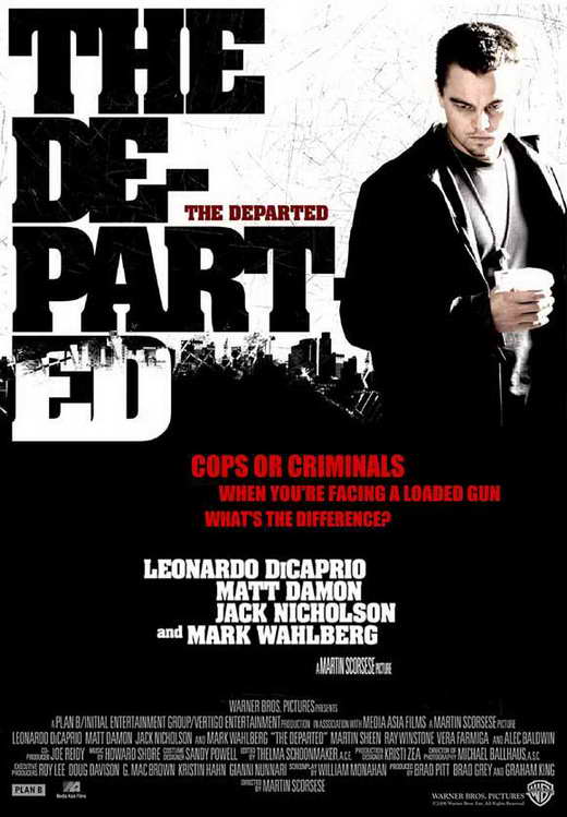 The Departed Movie Poster Print featuring iconic film imagery.