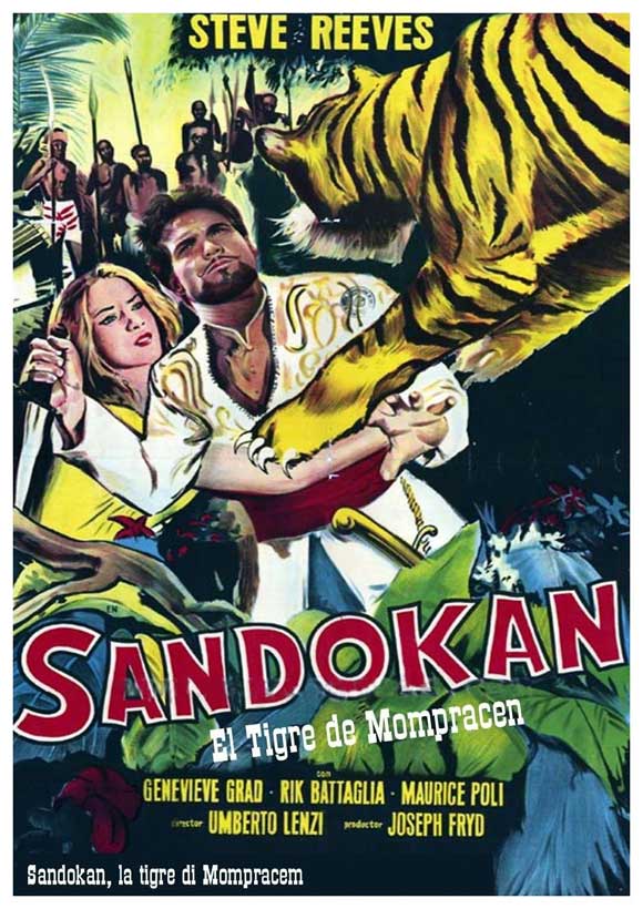 Sandokan The Great Movie Poster Print featuring vibrant colors and dynamic imagery.