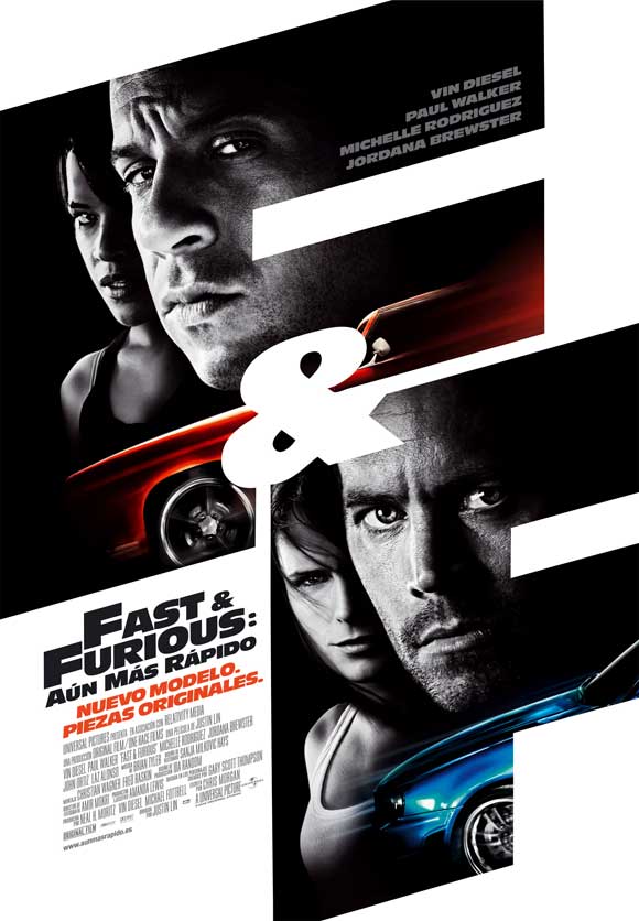 The Fast and the Furious Movie Poster Print featuring high-octane action scenes.