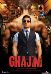 Ghajini Movie Poster Print showcasing vibrant artwork.