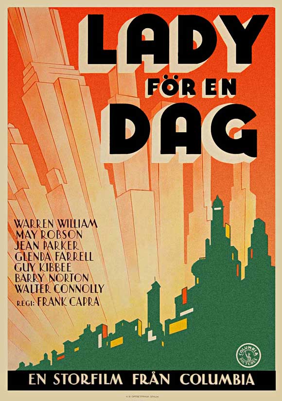 Lady for a Day Movie Poster Print showcasing classic film art.