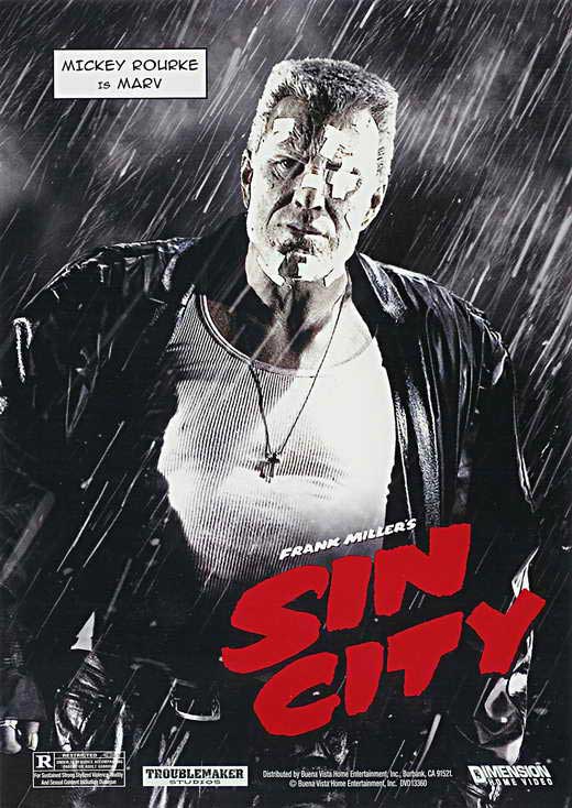 Sin City Movie Poster Print featuring striking noir visuals.