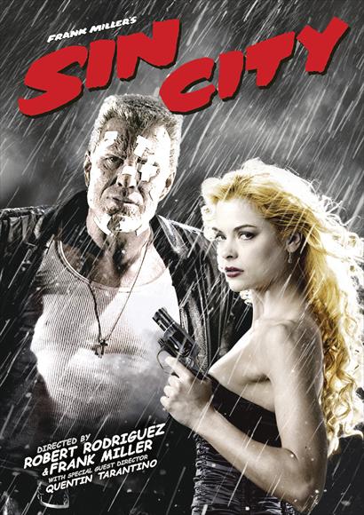 Sin City movie poster print featuring striking noir-style artwork.