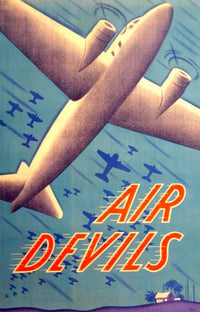 Air Devils Movie Poster Print featuring thrilling aerial action.