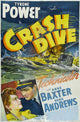 Crash Dive Movie Poster Print featuring thrilling aerial adventure visuals.