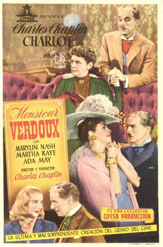 Monsieur Verdoux Movie Poster Print showcasing classic film art.