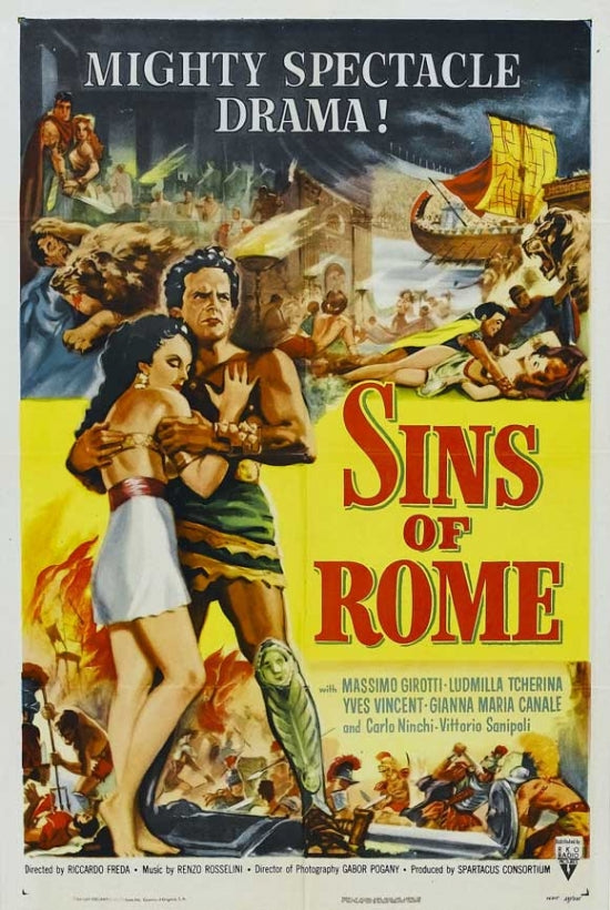 Spartaco Movie Poster Print showcasing classic film art.
