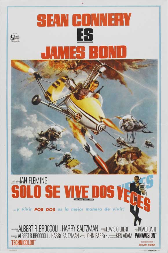 You Only Live Twice Movie Poster Print featuring classic cinema imagery.