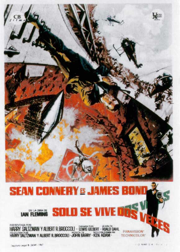 You Only Live Twice Movie Poster Print showcasing iconic James Bond imagery.