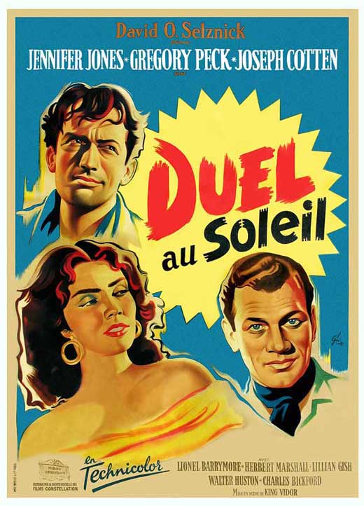Duel in the Sun Movie Poster Print featuring classic cinema art.