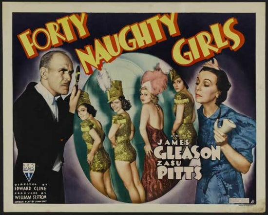 Forty Naughty Girls Movie Poster Print featuring fun and playful design