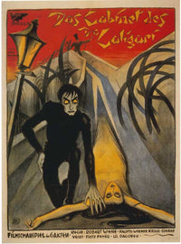 The Cabinet of Dr. Caligari Movie Poster Print showcasing unique expressionist art.