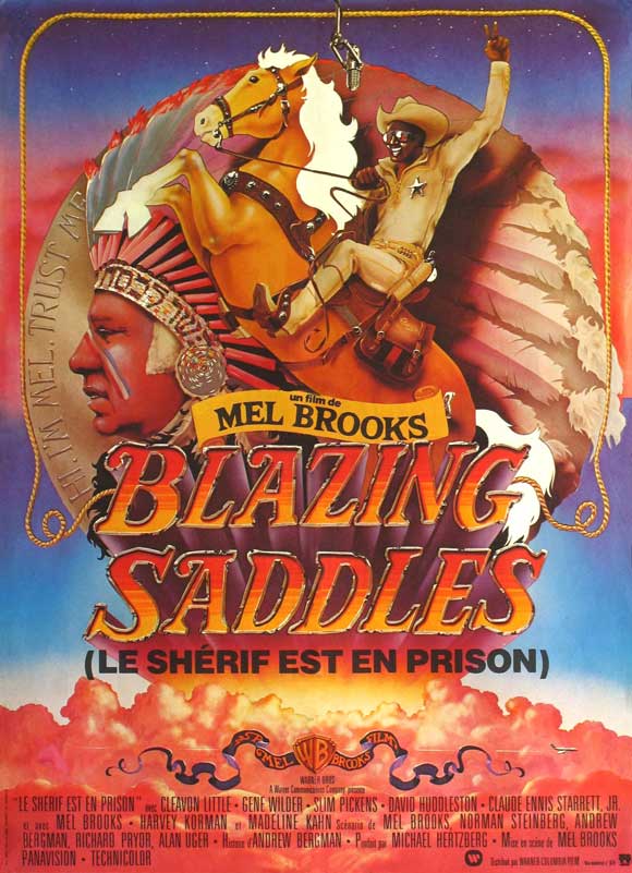 Blazing Saddles Movie Poster Print, classic comedy art, 27 x 40