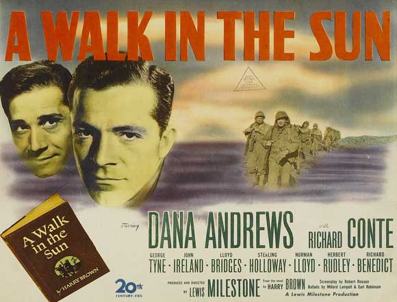 A Walk in the Sun Movie Poster Print showcasing classic film art.