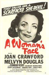 A Woman's Face Movie Poster Print showcasing classic film art.