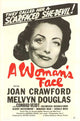A Woman's Face Movie Poster Print showcasing classic film art.